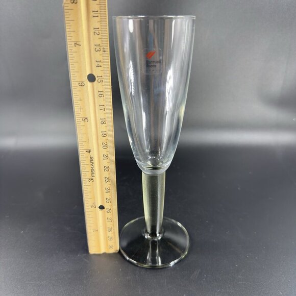 Bormioli Rocco Italian Glasses Cups Flutes Set 3 Smokey Olive Swirl Stem Clear - Picture 2 of 10